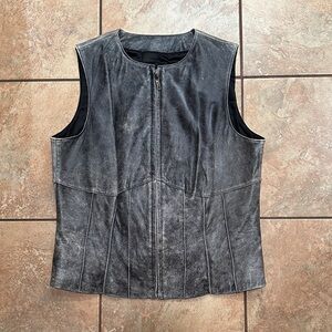 Siena Studio Charcoal Leather Vest